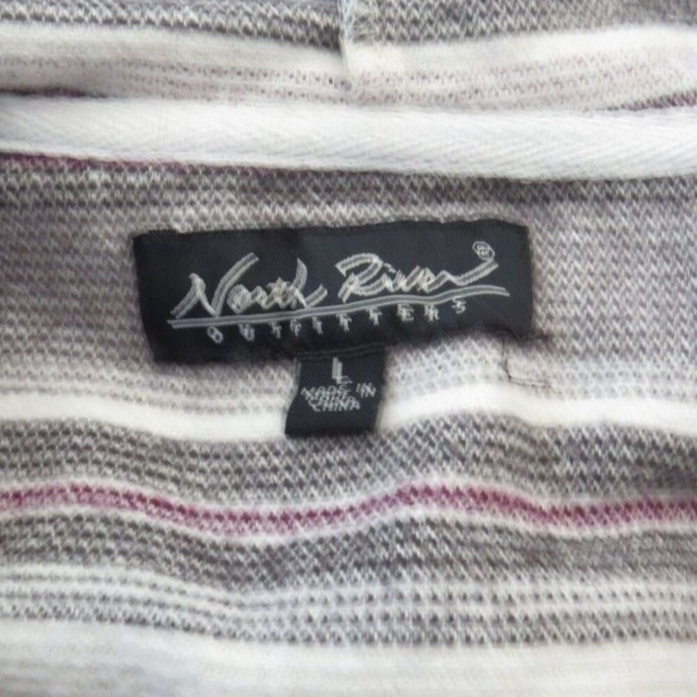 North River Outfitters Womens Baja Pullover Hoodie Striped L EUC - Picture 9 of 11